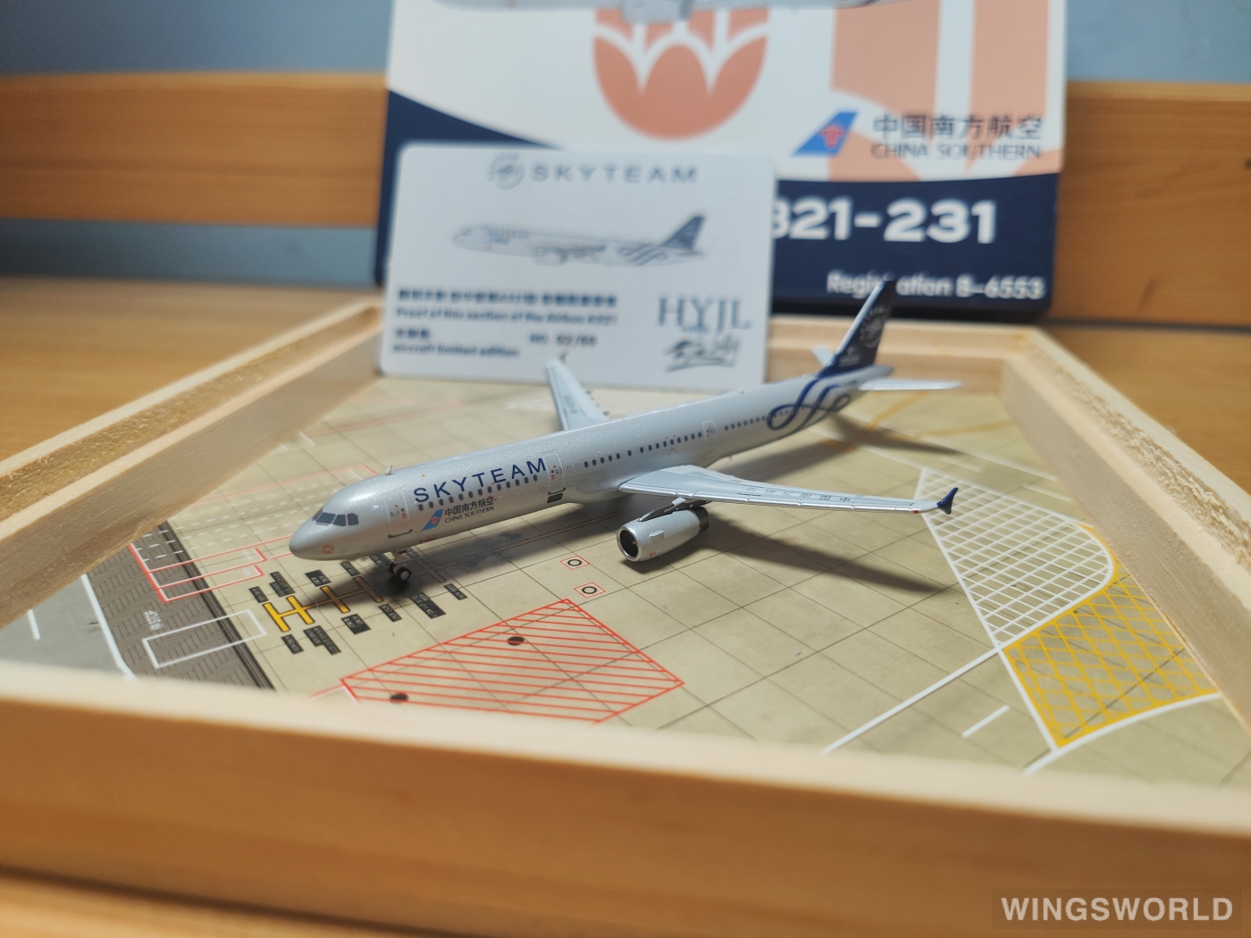 HYJLwings 1:400 HYJL81028 China Southern 中国南方航空 Airbus A321 B-6553