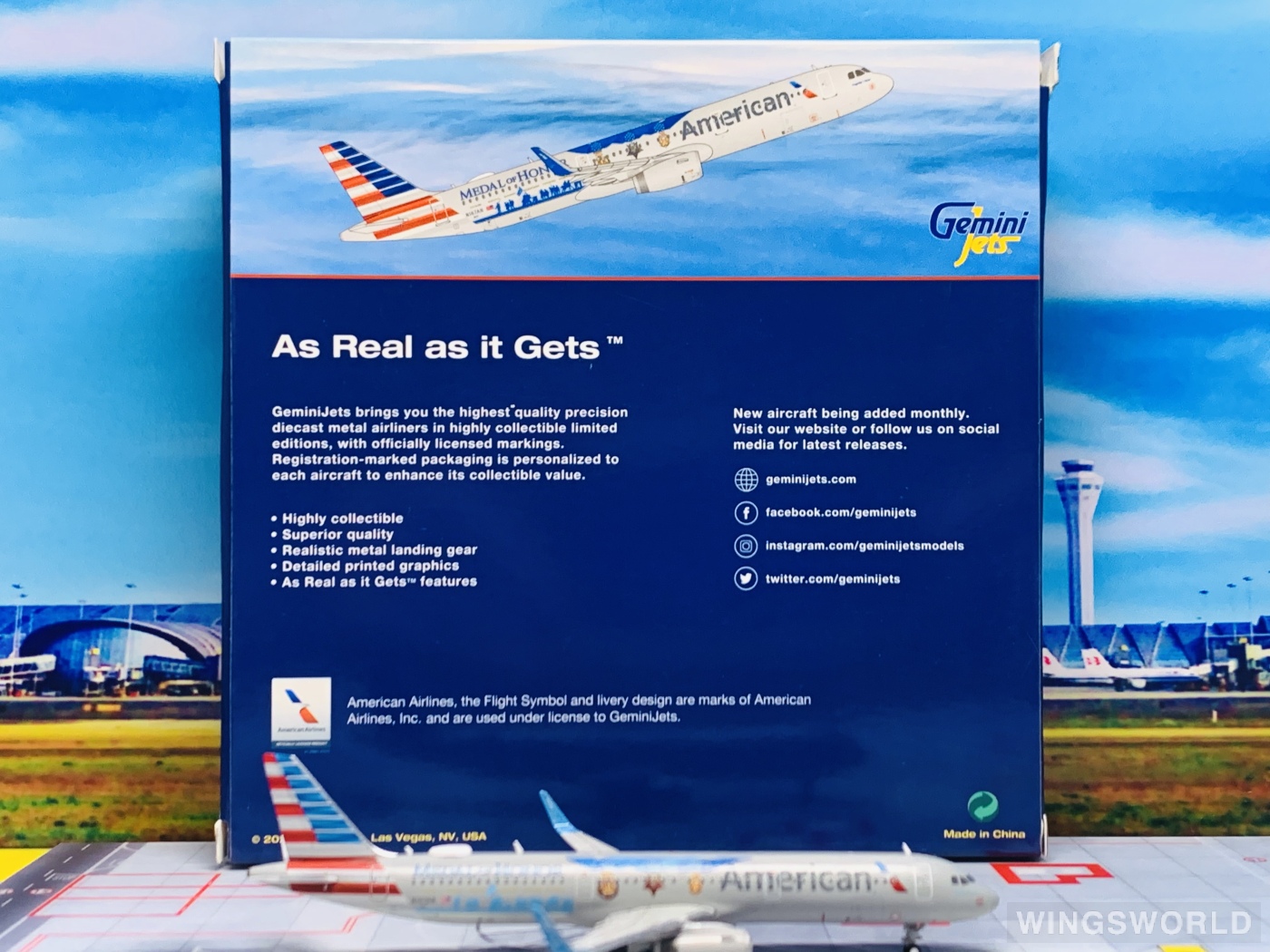 Geminijets 1:400 GJAAL2139 American Airlines 美国航空 Airbus A321 N167AN