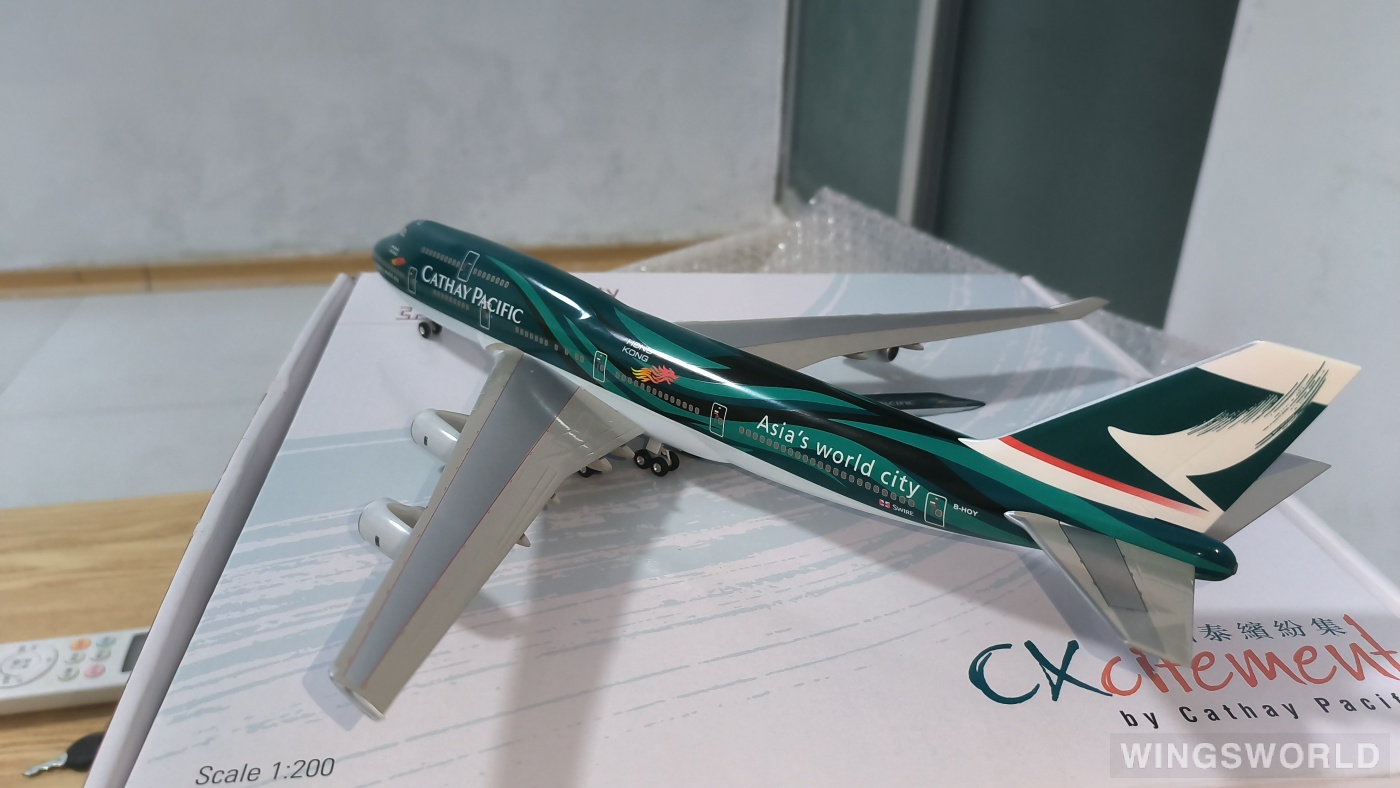 Hogan 1:200 MKACAWCP Cathay Pacific 国泰航空 Boeing 747-400 B-HOY