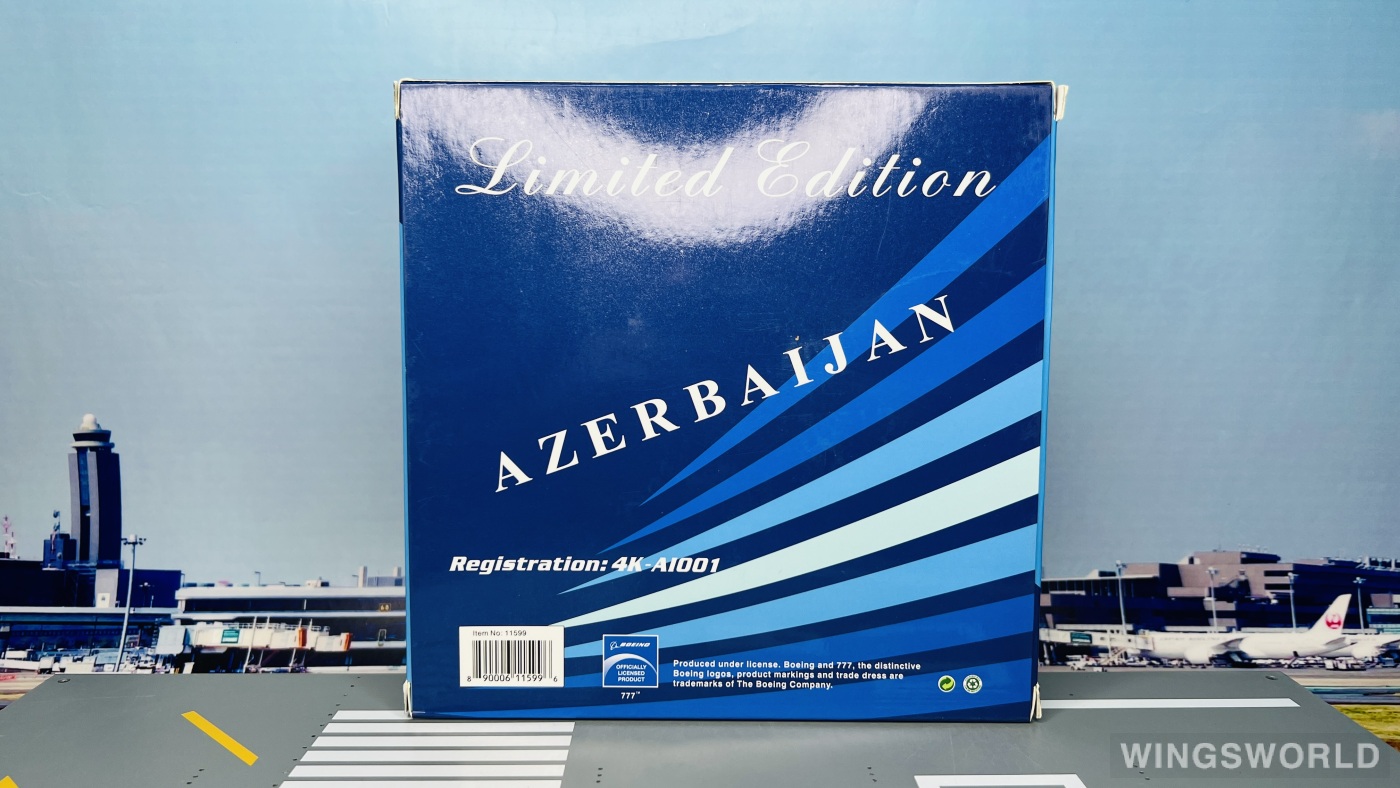 Phoenix 1:400 PH11599 Azerbaijan Airlines 阿塞拜疆航空 Boeing 777-200LR 4K-AI001