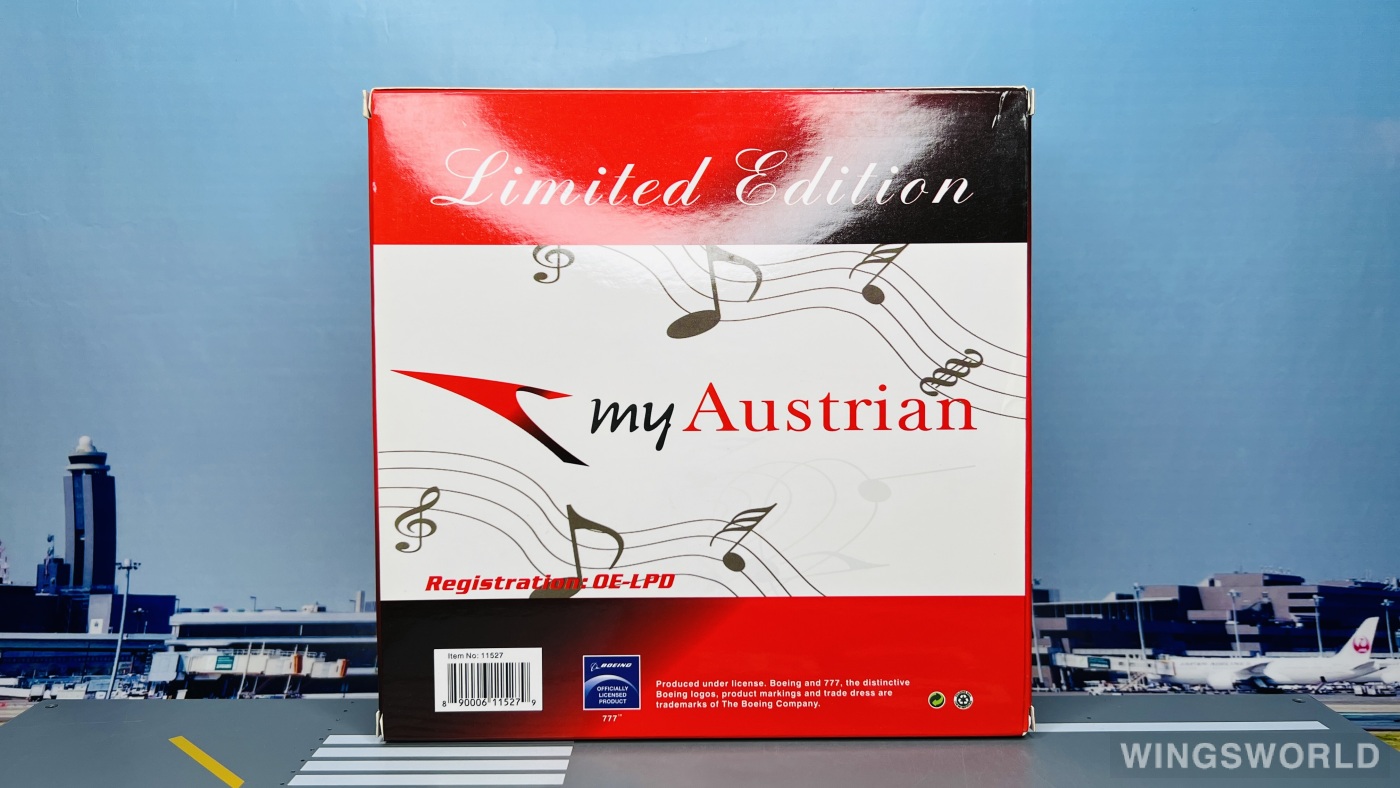 Phoenix 1:400 PH11527 Austrian Airlines 奥地利航空 Boeing 777-200 OE-LPD
