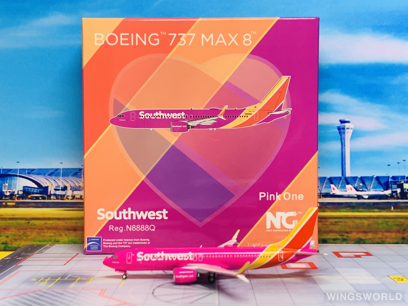 NGmodels 1:400 NG88015 Southwest Airlines 美国西南航空 Boeing 737 MAX 8 N8888Q