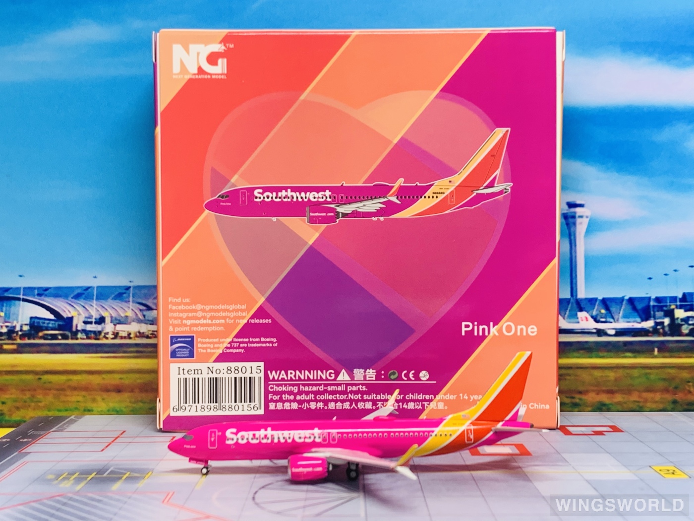 NGmodels 1:400 NG88015 Southwest Airlines 美国西南航空 Boeing 737 MAX 8 N8888Q