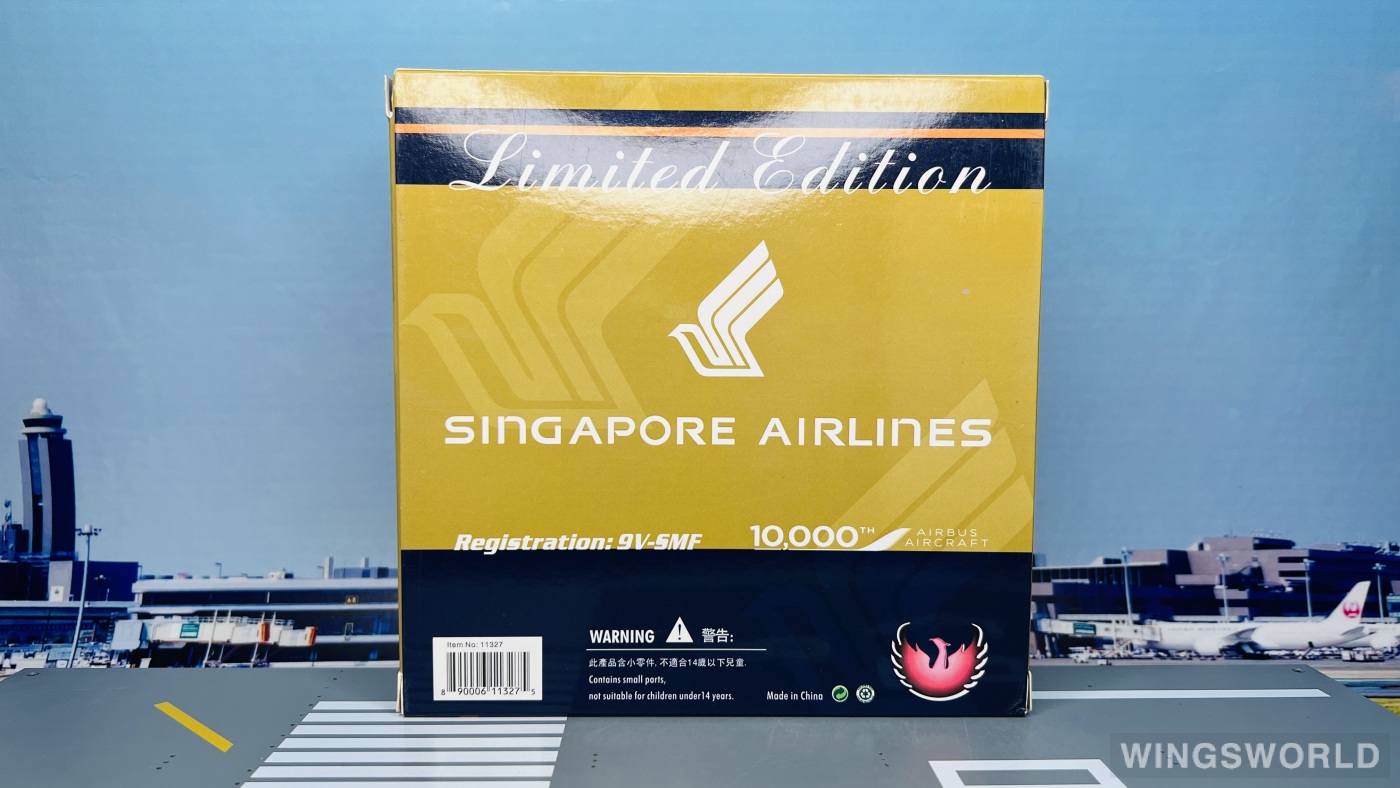 Phoenix 1:400 PH11327 Singapore Airlines 新加坡航空 Airbus A350-900 9V-SMF