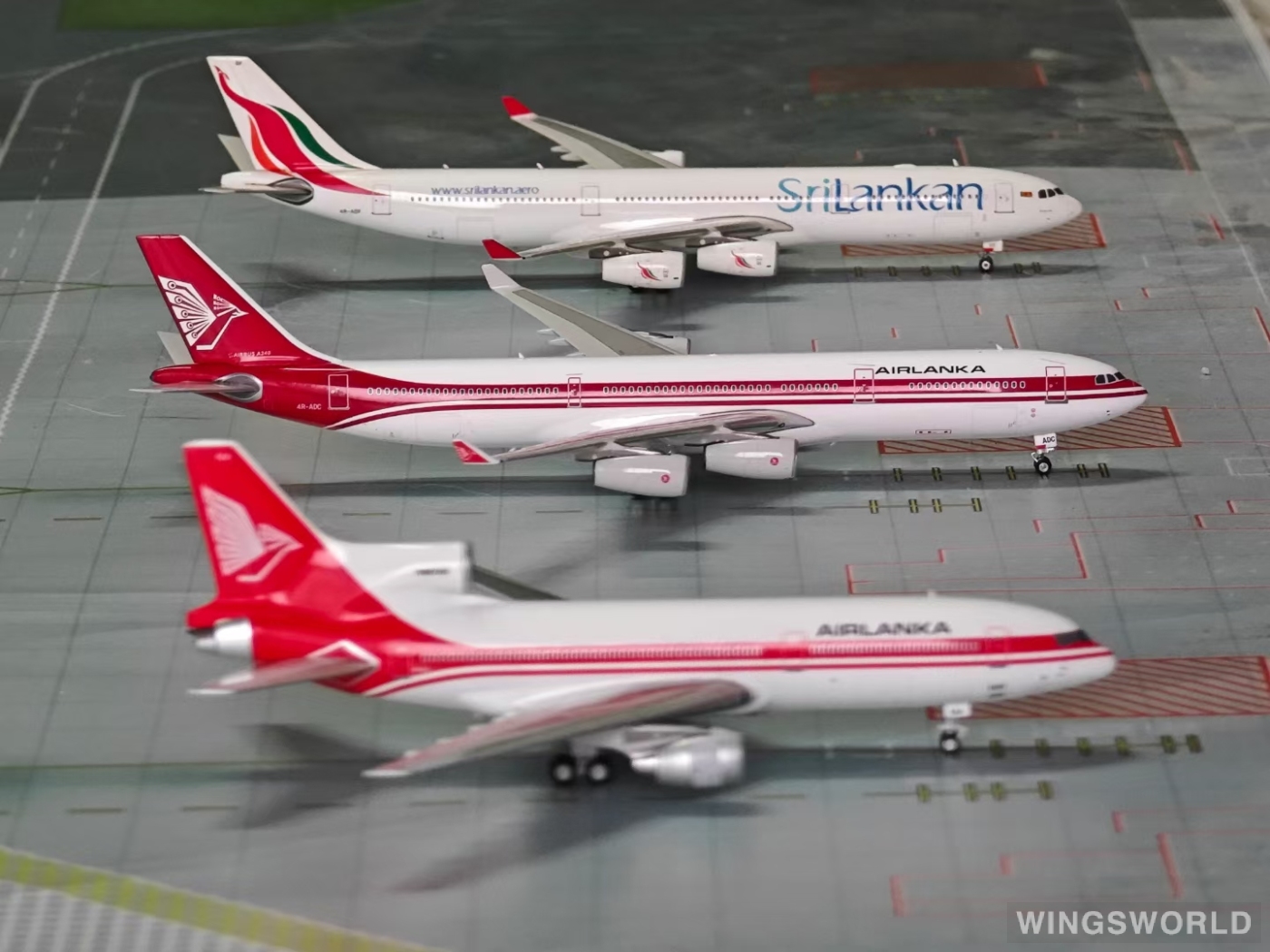 Phoenix 1:400 Airbus A340-300 Air Lanka 兰卡航空PH11867 4R-ADC 的