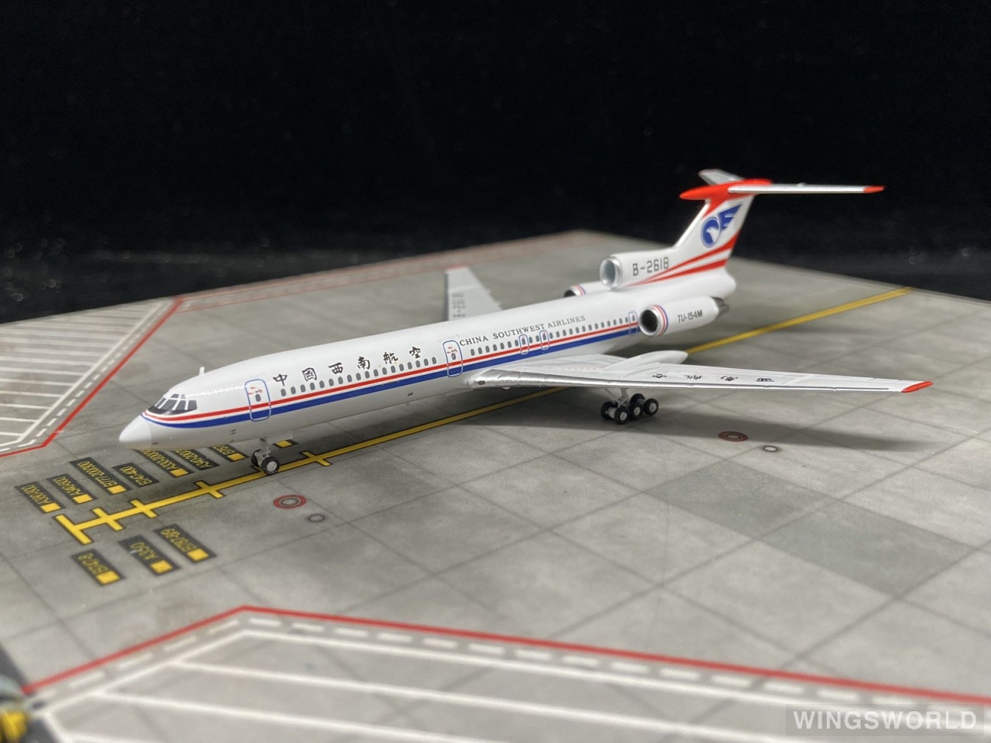 NGmodels 1:400 NG54020 China Southwest Airlines 中国西南航空 Tupolev Tu-154 B-2618