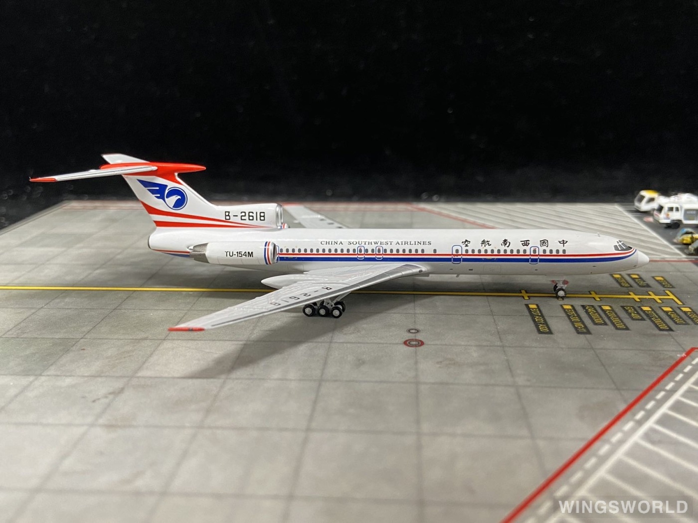 NGmodels 1:400 NG54020 China Southwest Airlines 中国西南航空 Tupolev Tu-154 B-2618