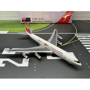 Qantas 澳洲航空 Boeing 707-300 VH-EAB Have a Qantastic Christmas 圣诞彩绘 AC4VHEAB AeroClassics 1:400