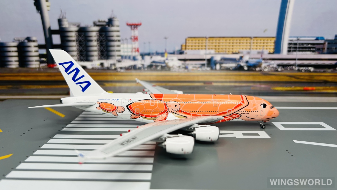 Aviation 1:400 ANA A380-800 JA383A 全日空 全日空商事 A380 ANA 全日空 FLYING HONU サンセットオレンジ