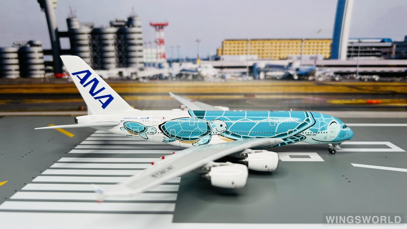 Aviation 1:400 ANA A380-800 JA382A 全日空 Amazon.com: JC Wings All Nippon Airways Green Turtle A380