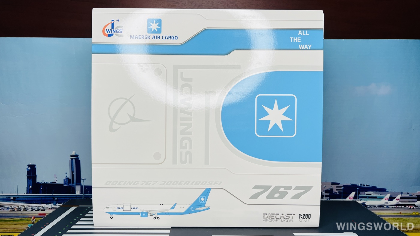 JC Wings 1:200 LH2430C Maersk Air Cargo 马士基航空 Boeing 767-300ER OY-SYA