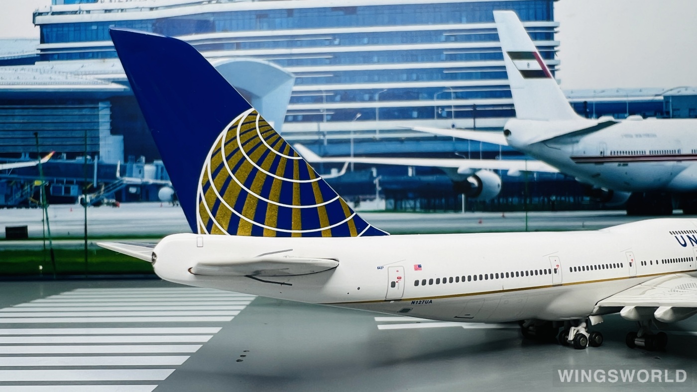 Geminijets 1:400 GJUAL1067 United Airlines 美国联合航空 Boeing 747-400 N127UA