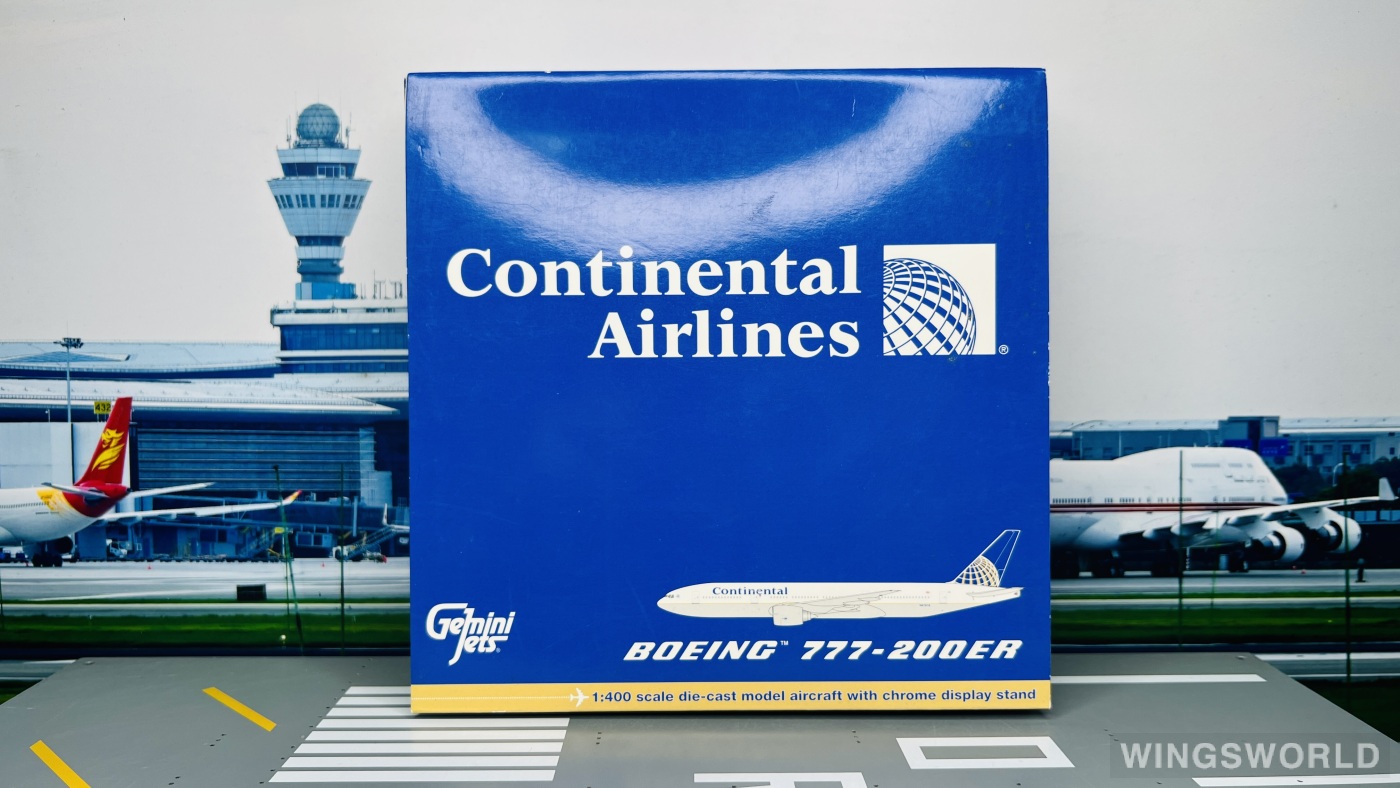 Geminijets 1:400 GJCOA376B Continental Airlines 美国大陆航空 Boeing 777-200 N37018