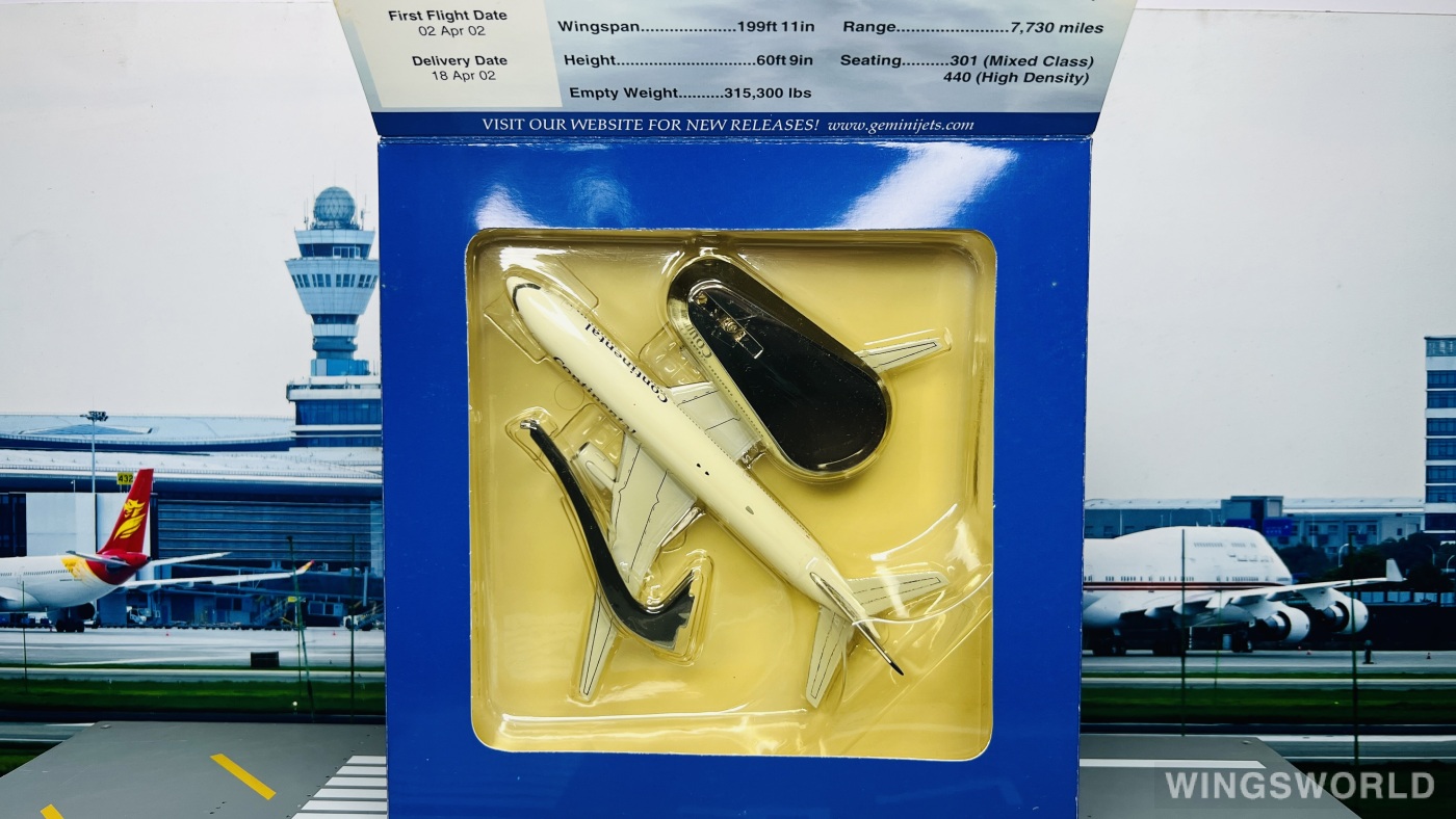 Geminijets 1:400 GJCOA376B Continental Airlines 美国大陆航空 Boeing 777-200 N37018
