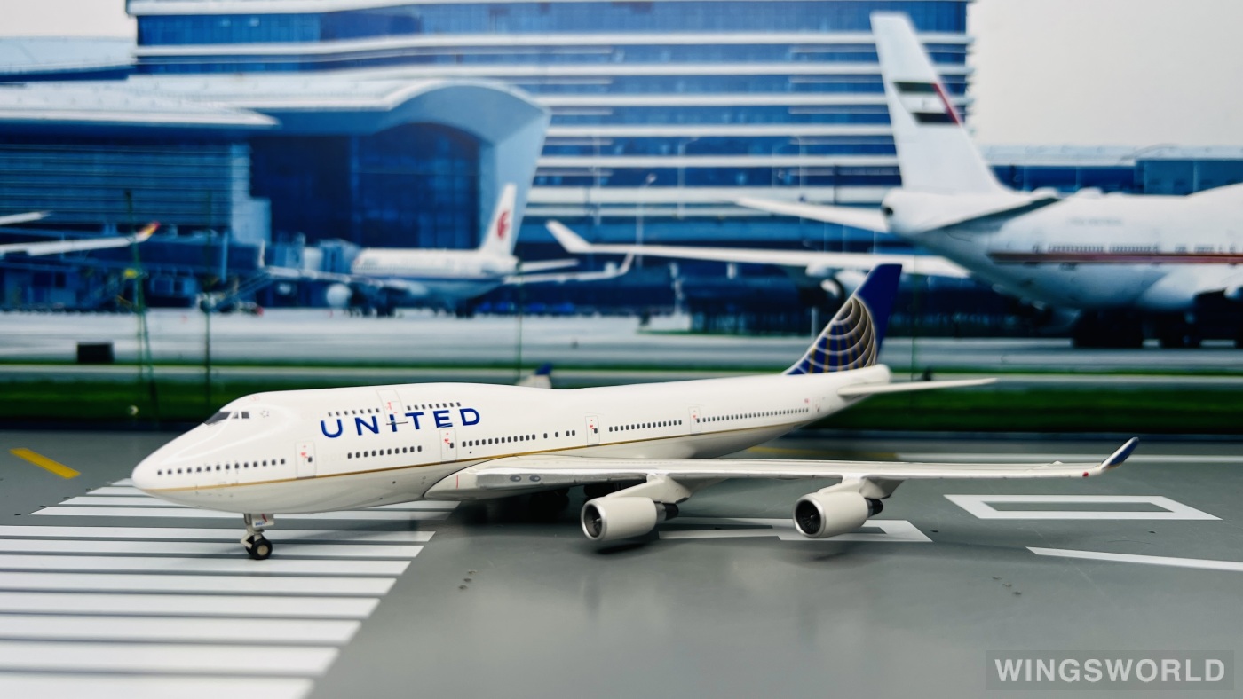 Geminijets 1:400 GJUAL1067 United Airlines 美国联合航空 Boeing 747-400 N127UA