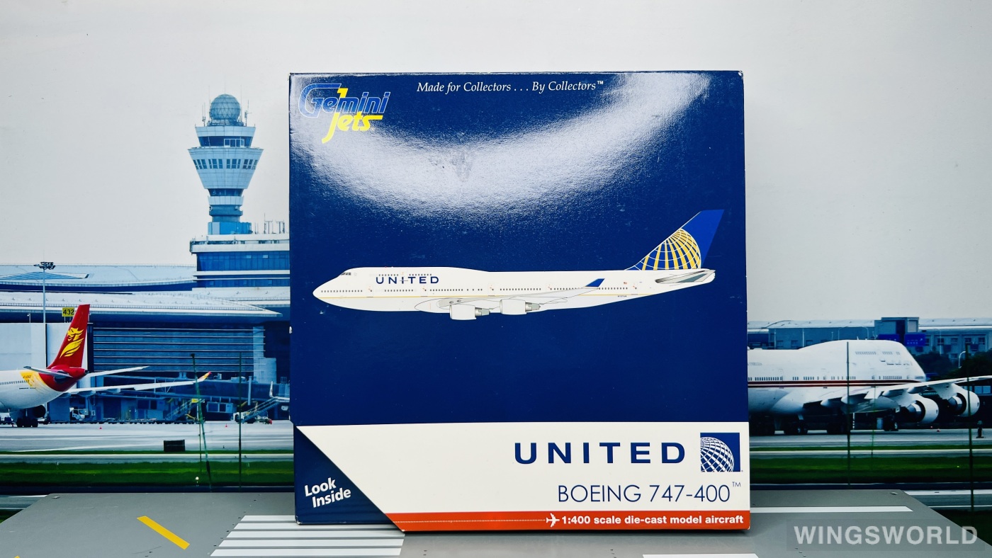 Geminijets 1:400 GJUAL1067 United Airlines 美国联合航空 Boeing 747-400 N127UA