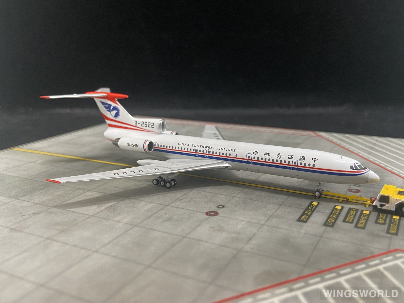 NGmodels 1:400 NG54021 China Southwest Airlines 中国西南航空 Tupolev Tu-154 B-2622