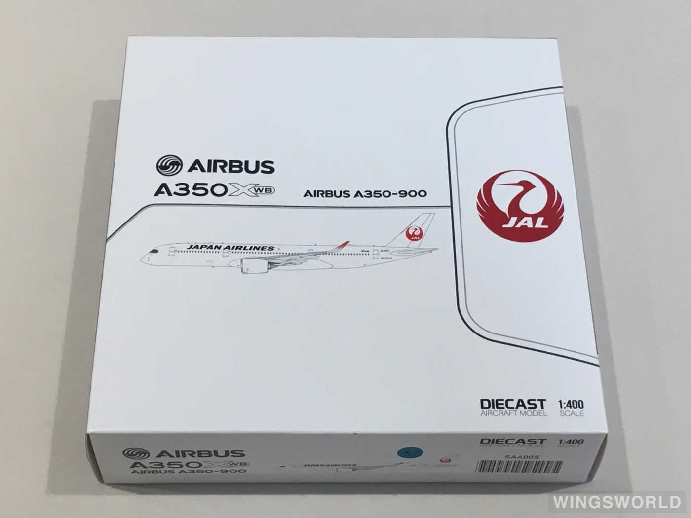 JC Wings 1:400 SA4005 Japan Airlines 日本航空 Airbus A350-900 JA12XJ