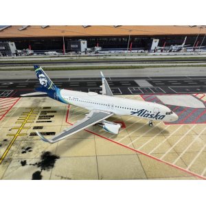 Alaska Airlines 阿拉斯加航空 Airbus A320 N364AV  52317 Pandamodel 1:400