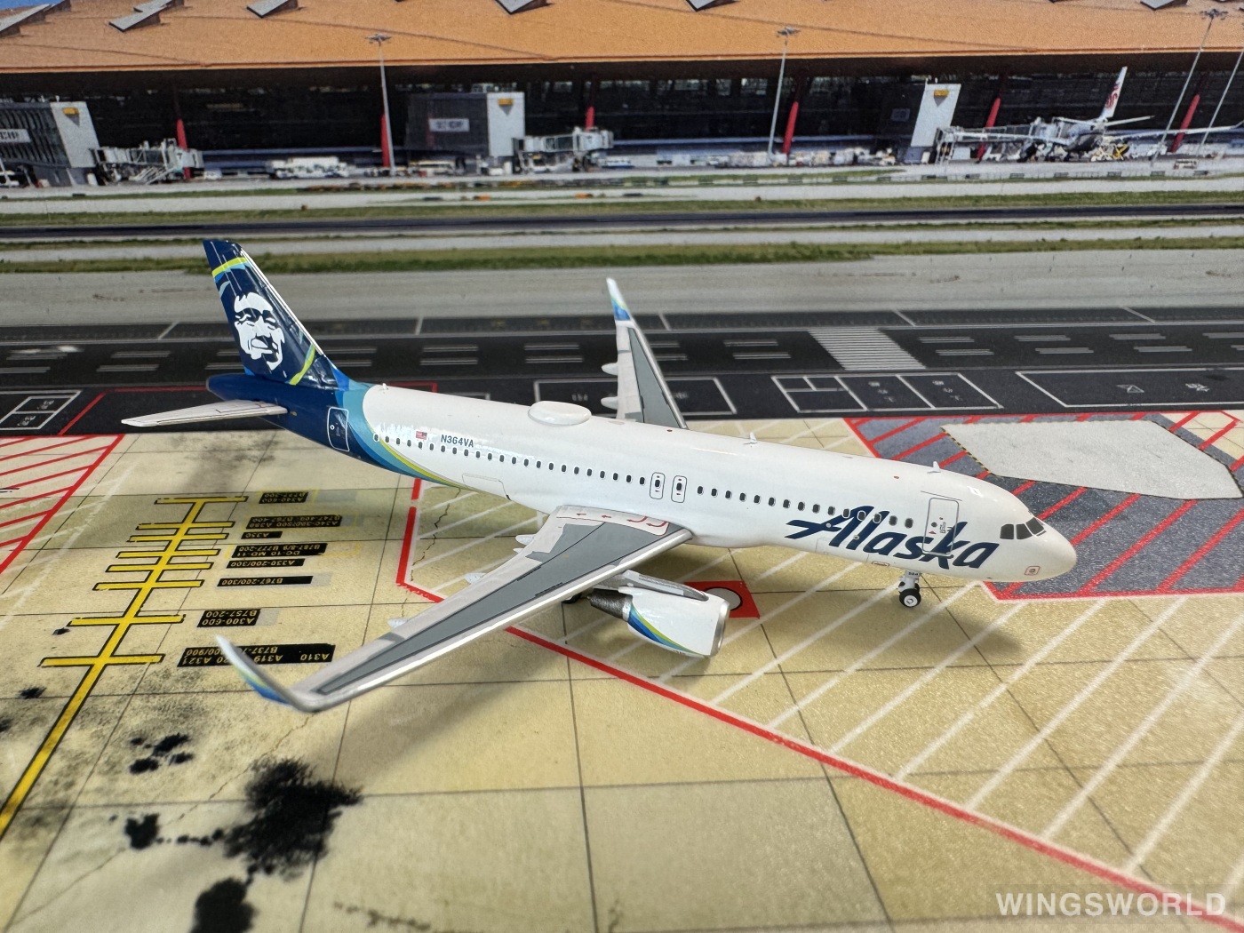 Pandamodel 1:400 52317 Alaska Airlines 阿拉斯加航空 Airbus A320 N364AV