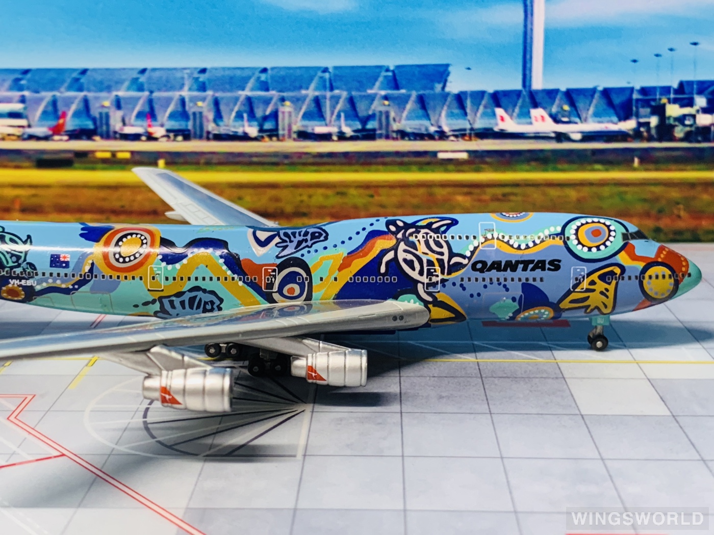 C&C Wings 1:400 4712005001002 Qantas 澳洲航空 Boeing 747-300 VH-EBU