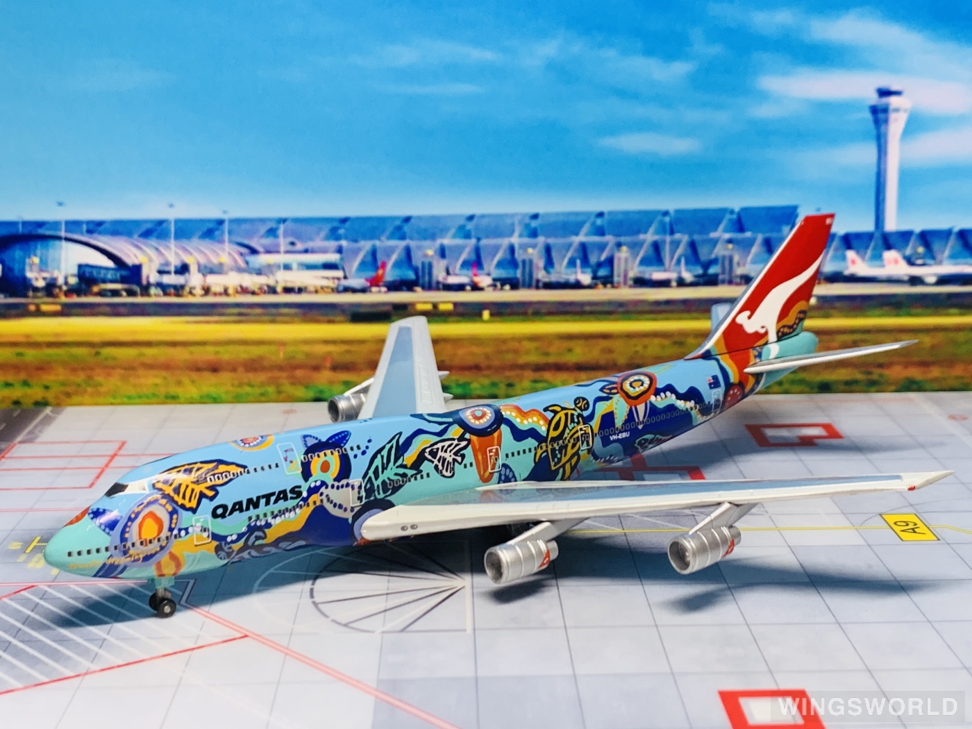 C&C Wings 1:400 4712005001002 Qantas 澳洲航空 Boeing 747-300 VH-EBU