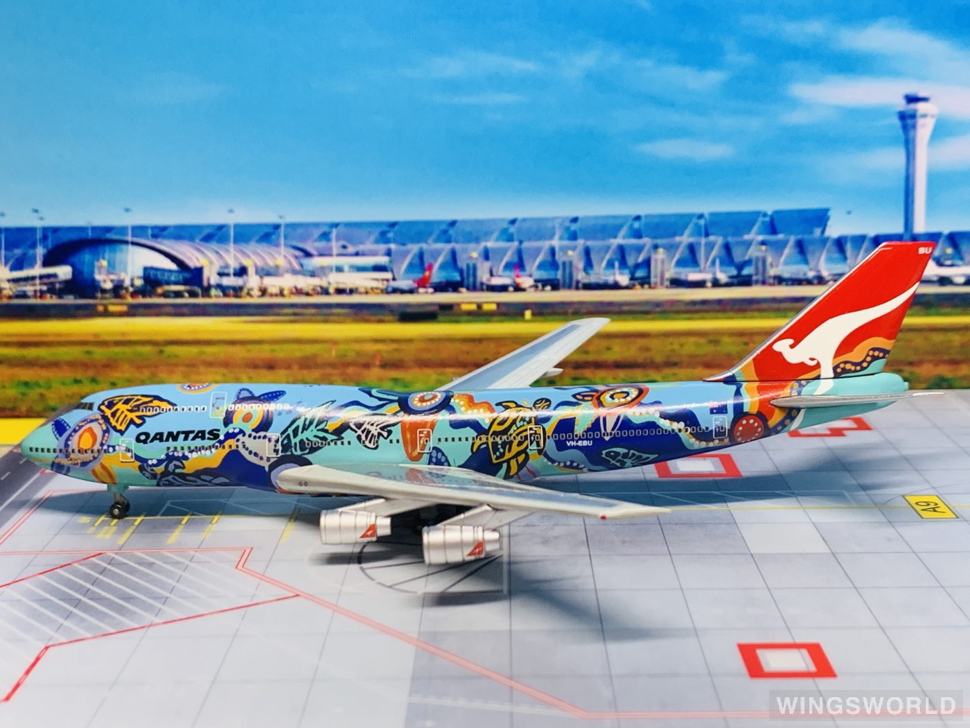 C&C Wings 1:400 4712005001002 Qantas 澳洲航空 Boeing 747-300 VH-EBU