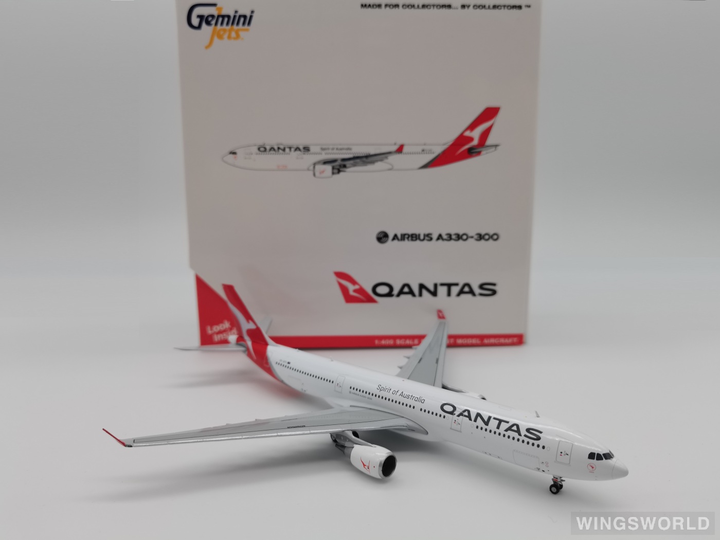 Geminijets 1:400 GJQFA2161 Qantas 澳洲航空 Airbus A330-300 VH-QPH
