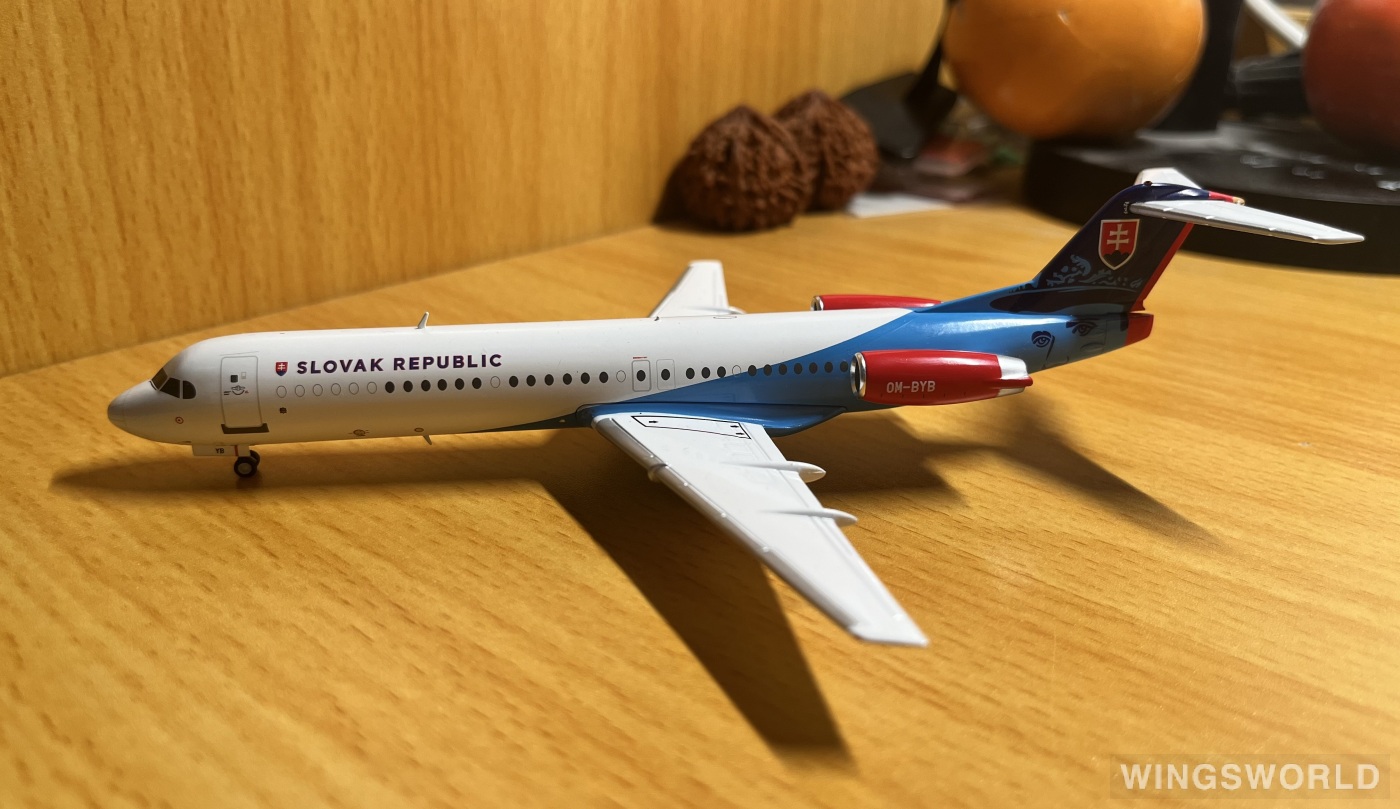 JC Wings 1:200 LH2241 Slovakia Government Flying Service 斯洛伐克政府飞行服务队 Fokker 100 OM-BYB