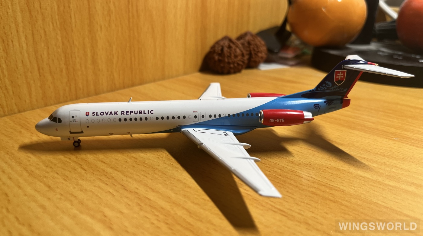 JC Wings 1:200 LH2241 Slovakia Government Flying Service 斯洛伐克政府飞行服务队 Fokker 100 OM-BYB
