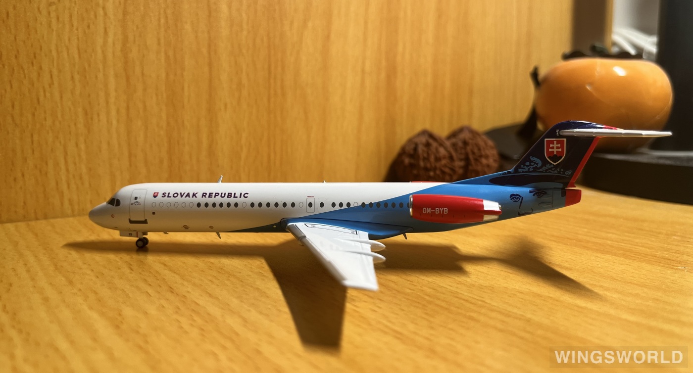 JC Wings 1:200 LH2241 Slovakia Government Flying Service 斯洛伐克政府飞行服务队 Fokker 100 OM-BYB