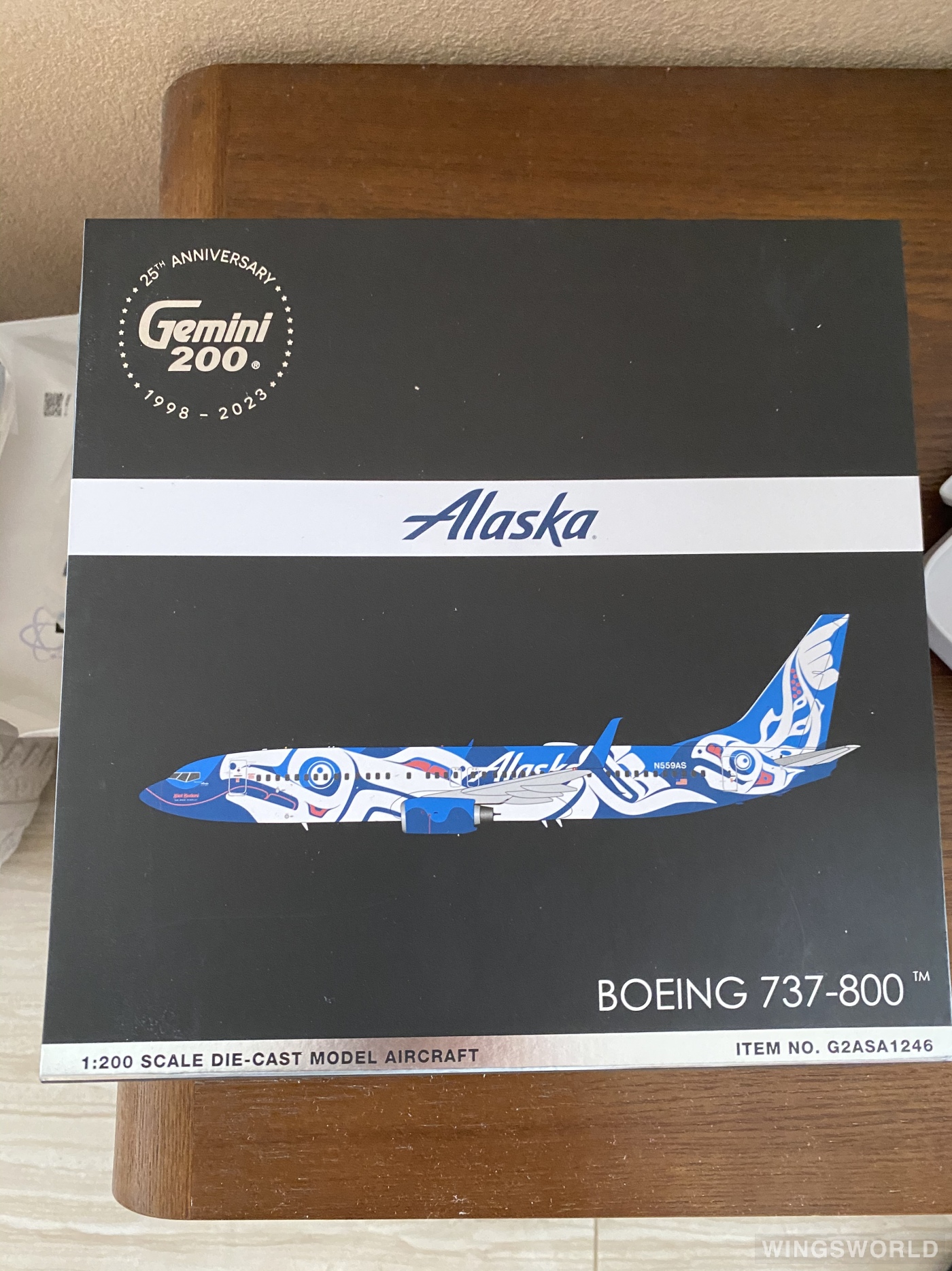 Geminijets 1:200 G2ASA1246 Alaska Airlines 阿拉斯加航空 Boeing 737-800 N559AS