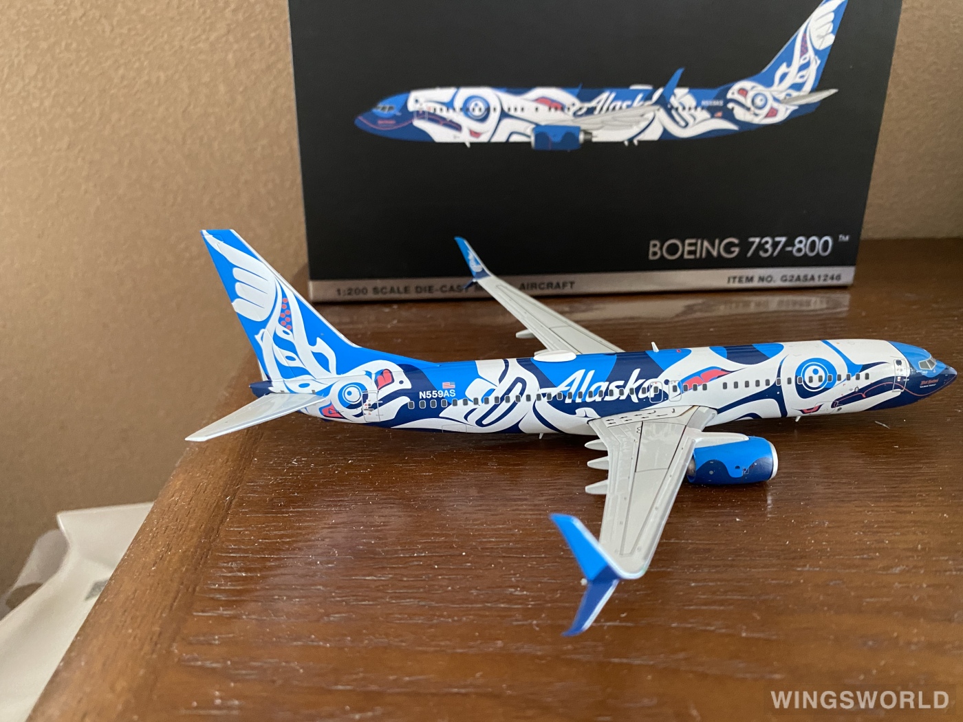 Geminijets 1:200 G2ASA1246 Alaska Airlines 阿拉斯加航空 Boeing 737-800 N559AS