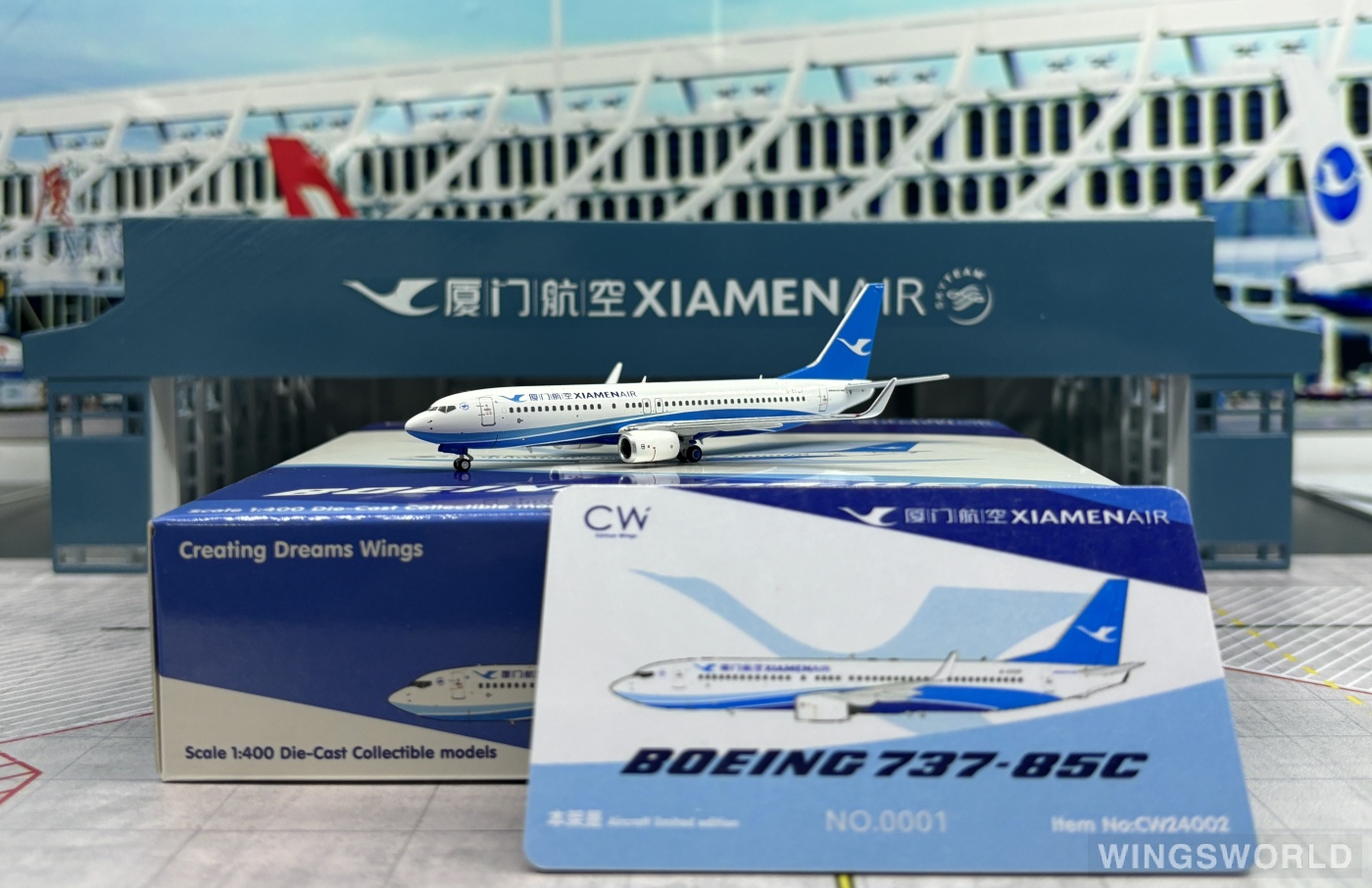Creating Dreams Wings 1:400 CW24002 XiamenAir 厦门航空 Boeing 737-800 B-5707