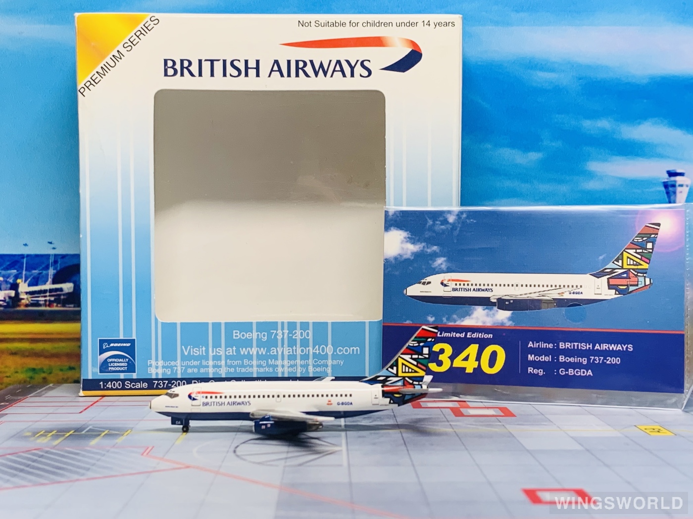 Aviation400 1:400 AV4732014 British Airways 英国航空 Boeing 737-200 G-BGDA