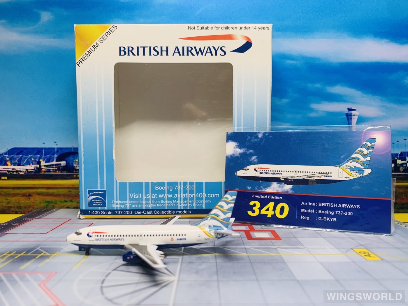 Aviation400 1:400 AV4732013 British Airways 英国航空 Boeing 737-200 G-BKYB