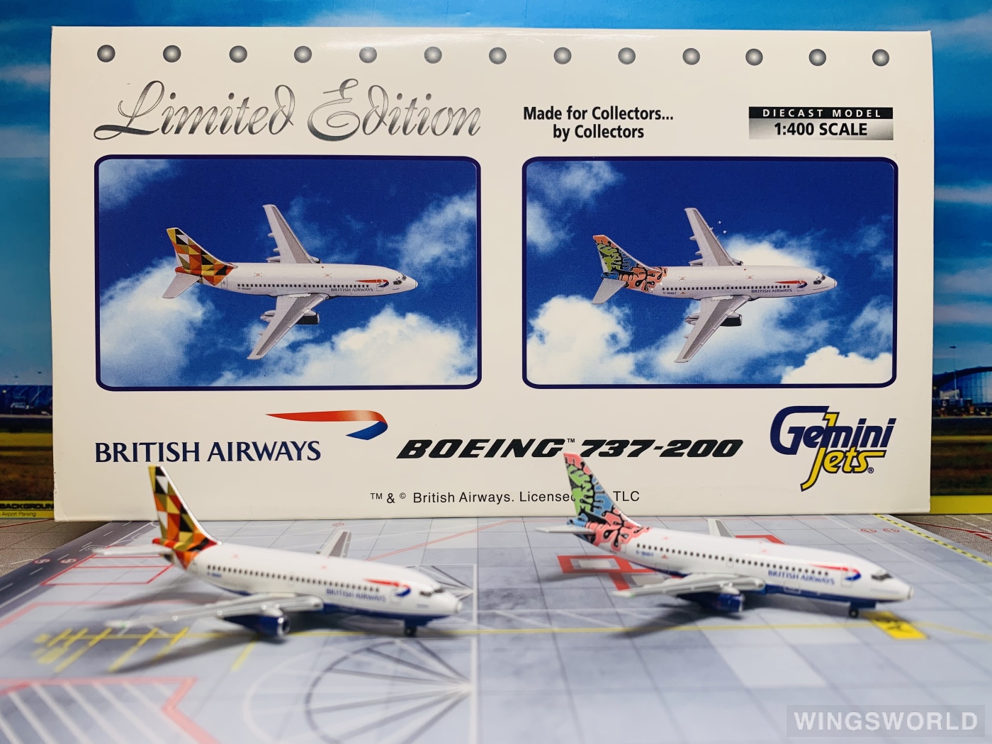 Geminijets 1:400 GJBAWSET1 British Airways 英国航空 Boeing 737-200 G-BGDE