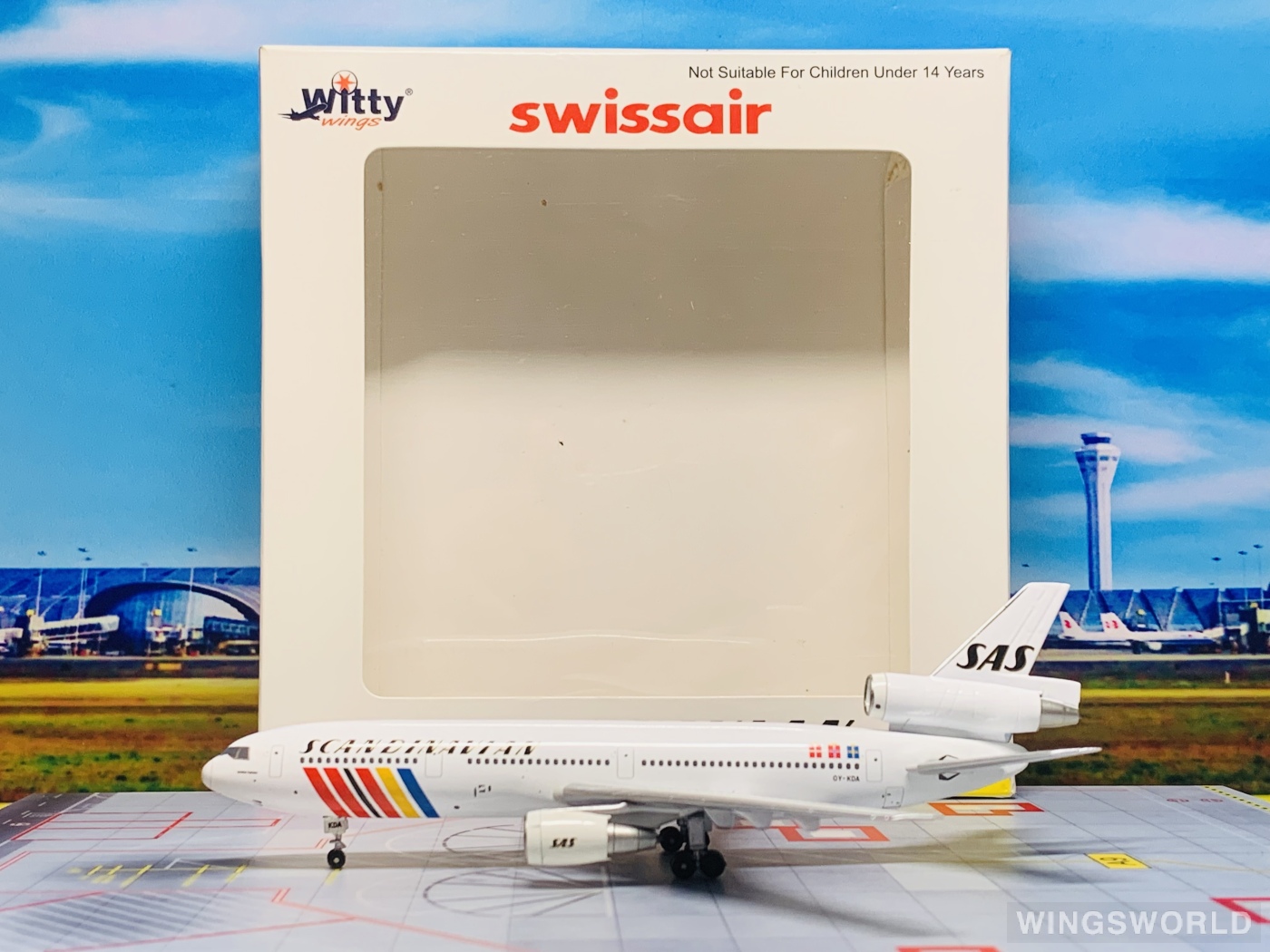 Witty 1:400 WT4DC1006 SAS 北欧航空 McDonnell Douglas DC-10 OY-KDA