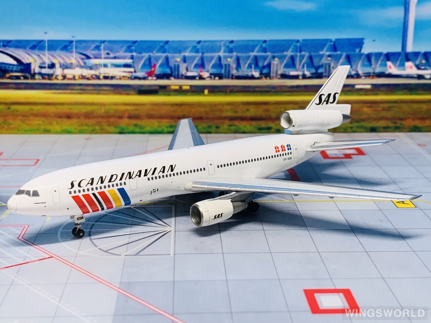 Witty 1:400 WT4DC1006 SAS 北欧航空 McDonnell Douglas DC-10 OY-KDA