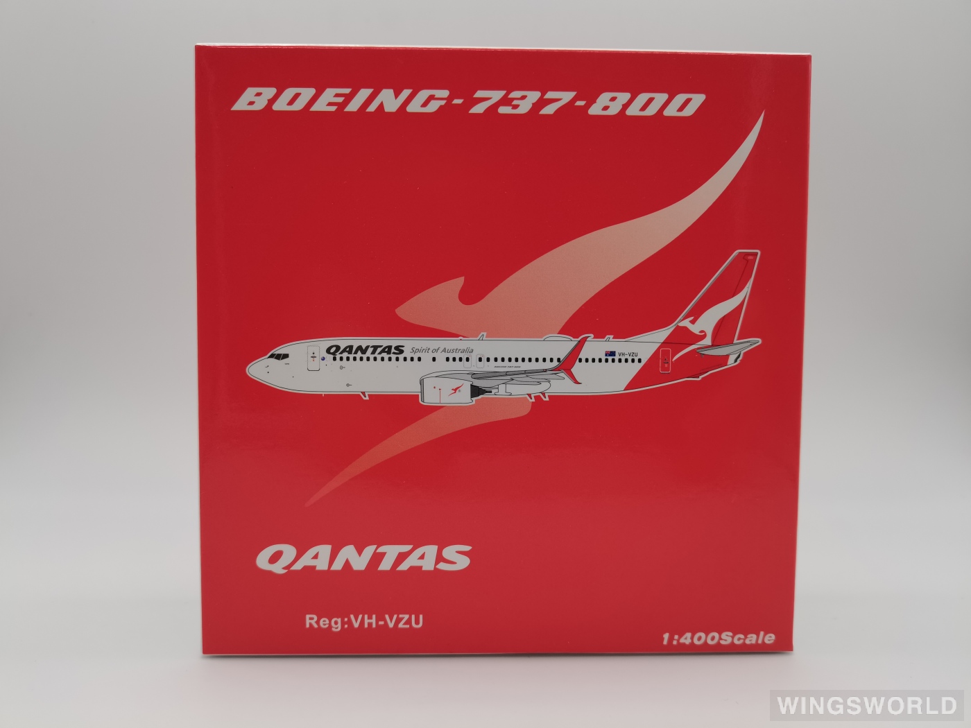 Pandamodel 1:400 62405 Qantas 澳洲航空 Boeing 737-800 VH-VZU
