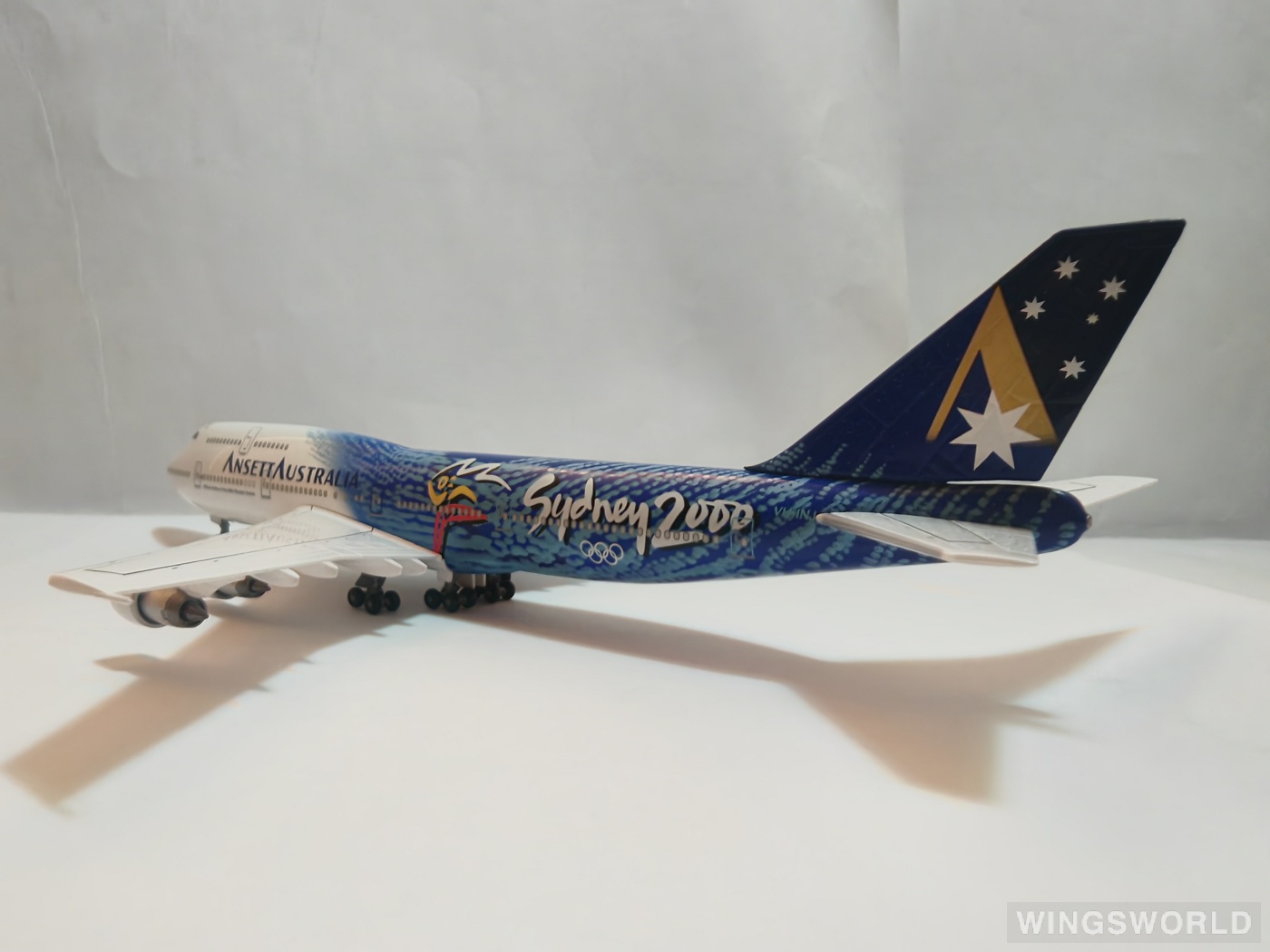 Dragon Models 1:400 04001 Ansett 澳洲安捷航空 Boeing 747-300 VH-INJ