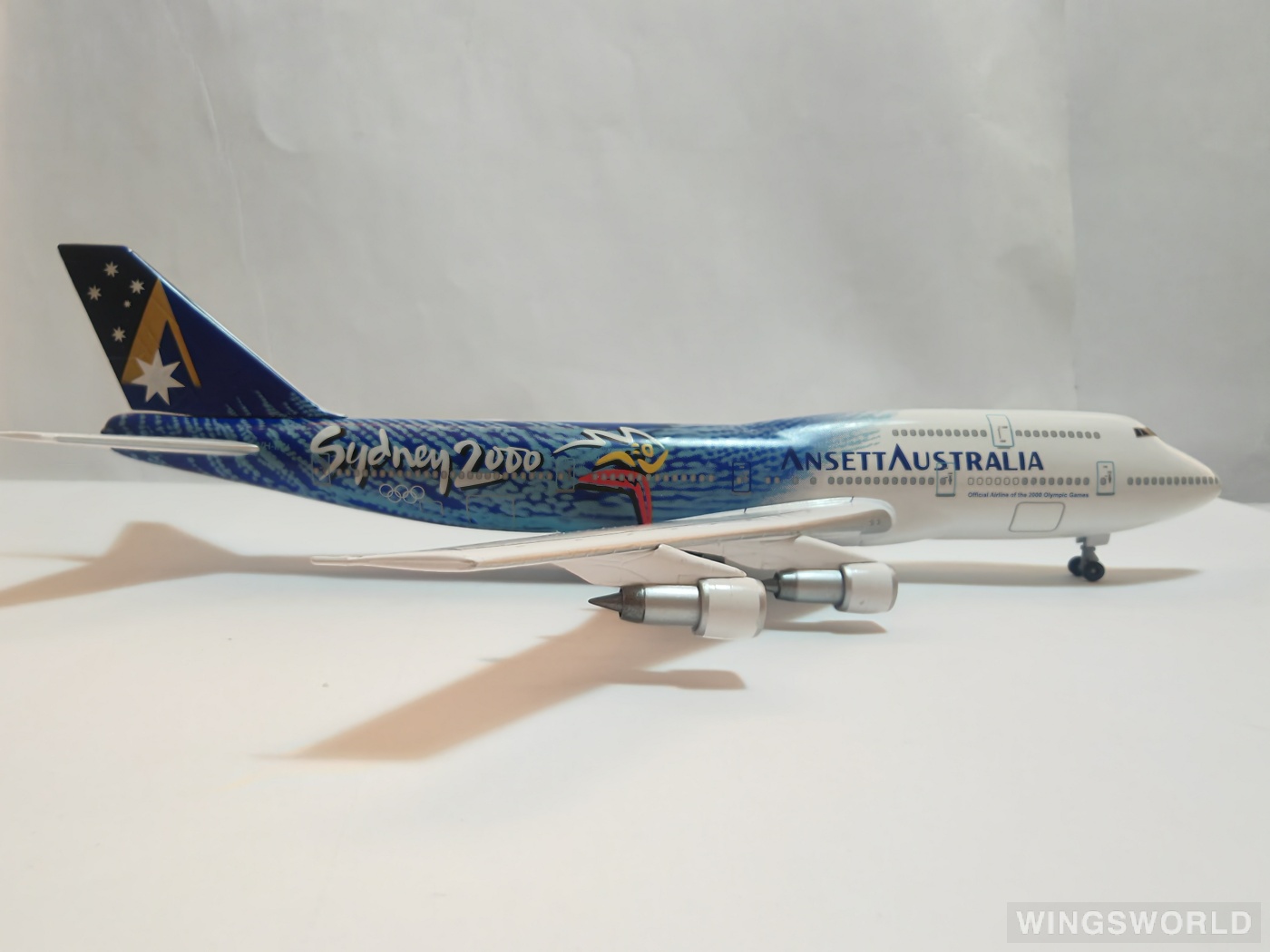 Dragon Models 1:400 04001 Ansett 澳洲安捷航空 Boeing 747-300 VH-INJ