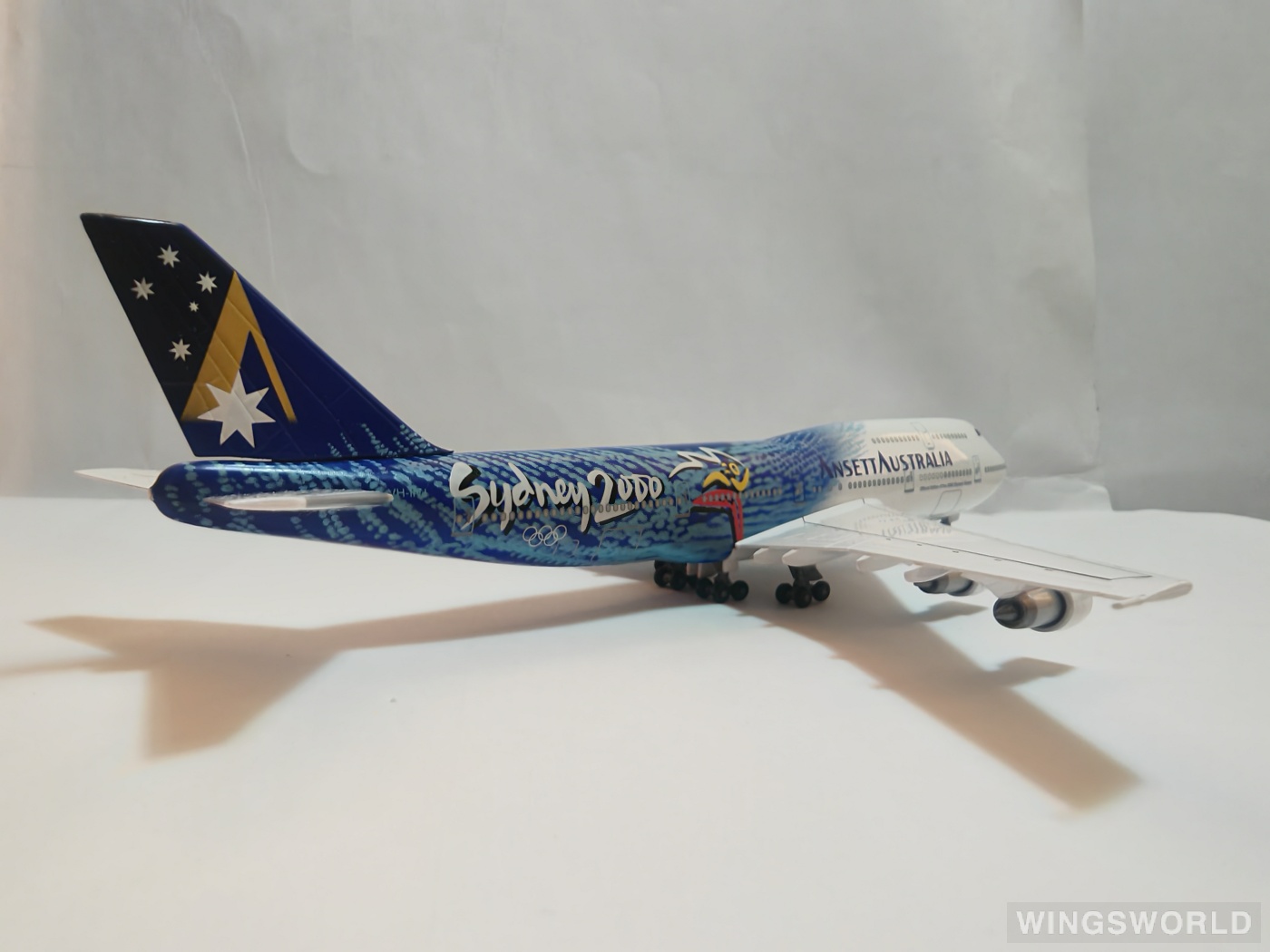 Dragon Models 1:400 04001 Ansett 澳洲安捷航空 Boeing 747-300 VH-INJ