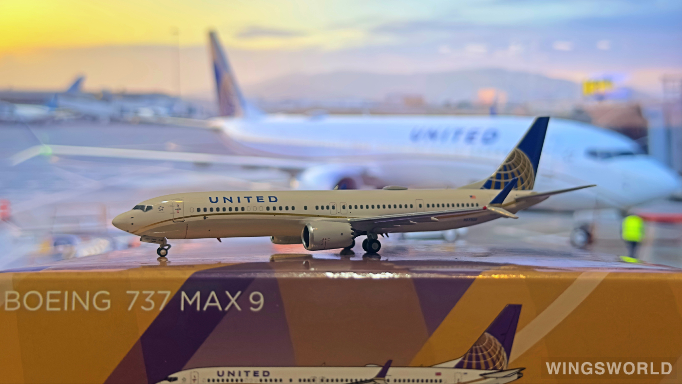 NGmodels 1:400 NG89001 United Airlines 美国联合航空 Boeing 737 MAX 9 N37508