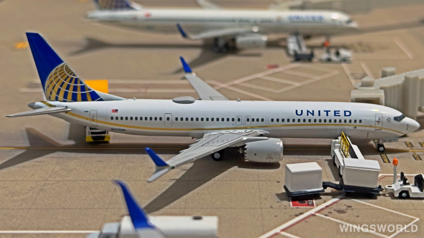 NGmodels 1:400 NG89001 United Airlines 美国联合航空 Boeing 737 MAX 9 N37508