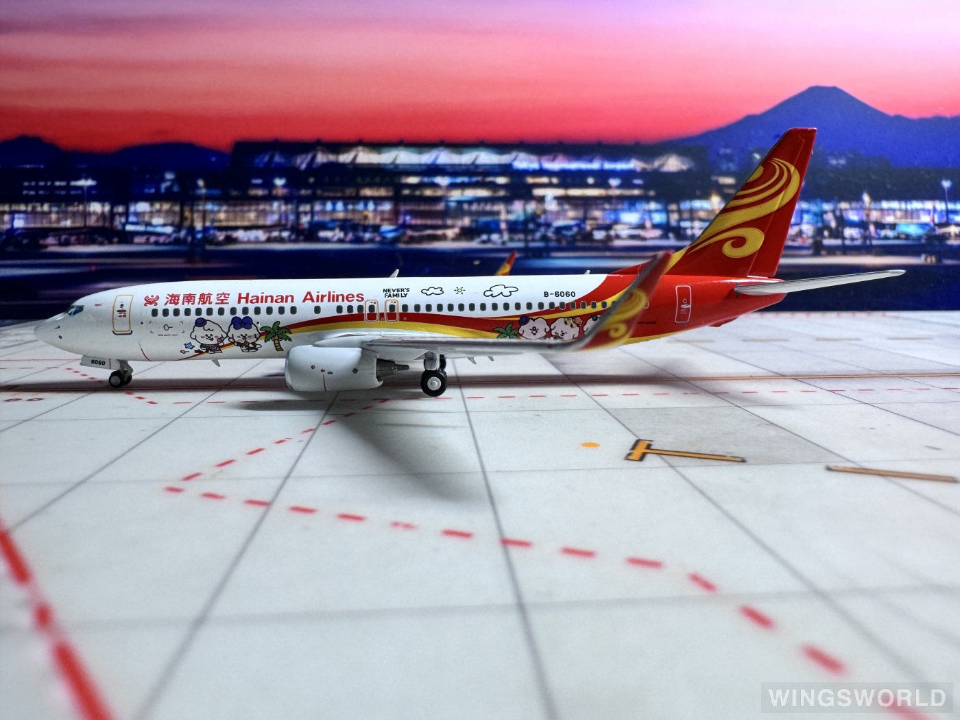 NGmodels 1:400 NG58193 Hainan Airlines 海南航空 Boeing 737-800 B-6060