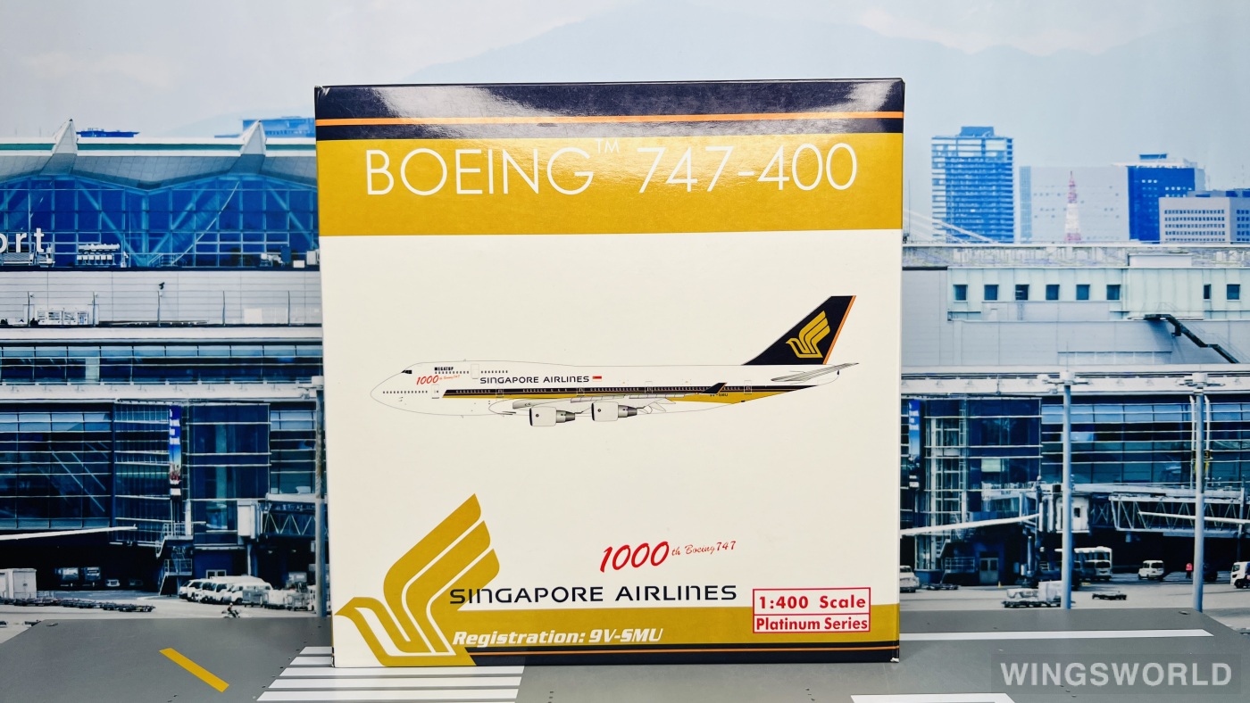 Phoenix 1:400 PH10679 Singapore Airlines 新加坡航空 Boeing 747-400 9V-SMU