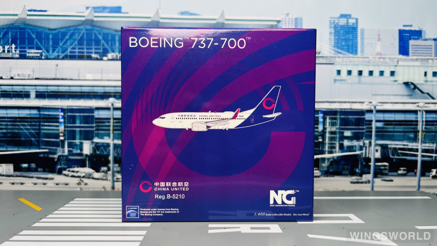 NGmodels 1:400 NG77049 China United Airlines 中国联合航空 Boeing 737-700 B-5210