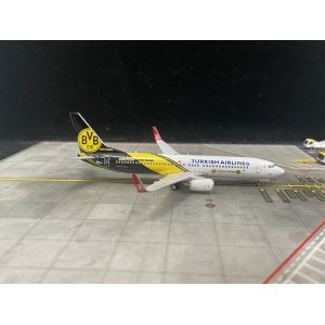 Turkish Airlines 土耳其航空 Boeing 737-800 TC-JHU 多特蒙德足球俱乐部彩绘 PH11149 Phoenix 1:400