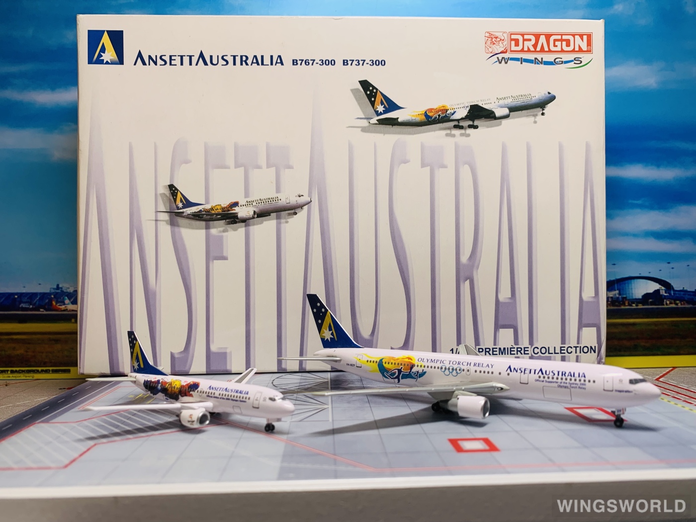 Dragon Models 1:400 55440 Ansett 澳洲安捷航空 Boeing 767-300 VH-BZF